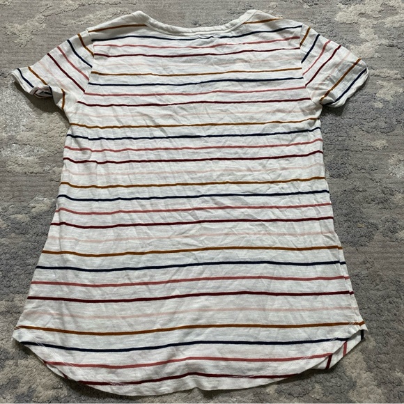 abercrombie fitch Soft Tee Short Sleeve Blouse T-shirt Size XS Stripes White EUC - Picture 5 of 5